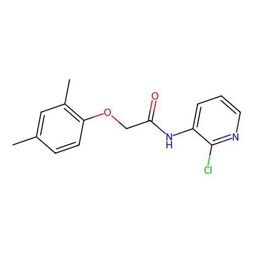 N-(2-chloro-3-pyridinyl)-2-(2,4-dimethylphenoxy)acetamide structure