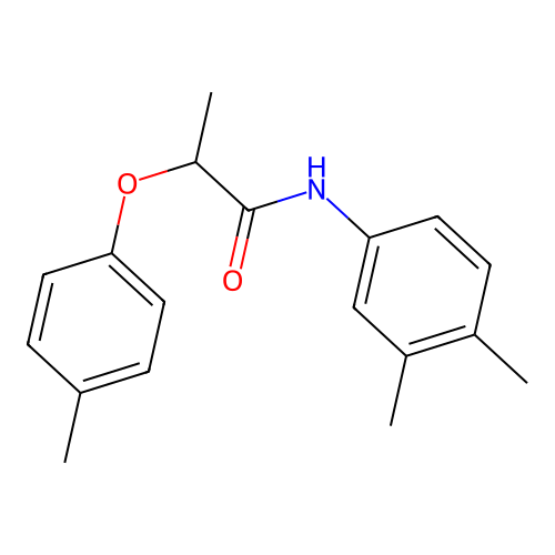 N-(3,4-dimethylphenyl)-2-(4-methylphenoxy)propanamide structure