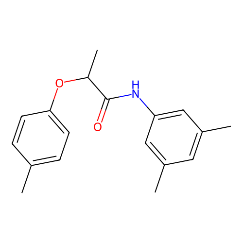N-(3,5-dimethylphenyl)-2-(4-methylphenoxy)propanamide structure