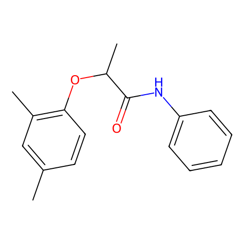 2-(2,4-dimethylphenoxy)-N-phenylpropanamide structure