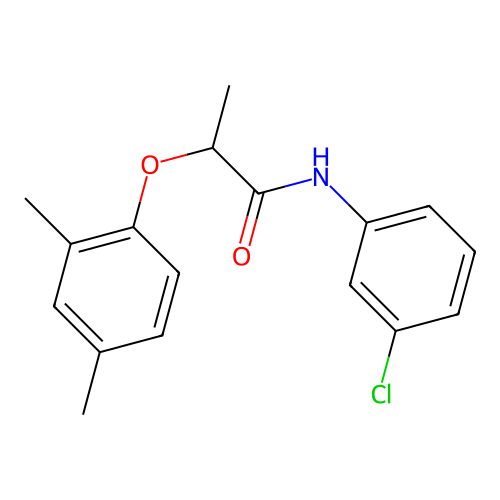 N-(3-chlorophenyl)-2-(2,4-dimethylphenoxy)propanamide structure