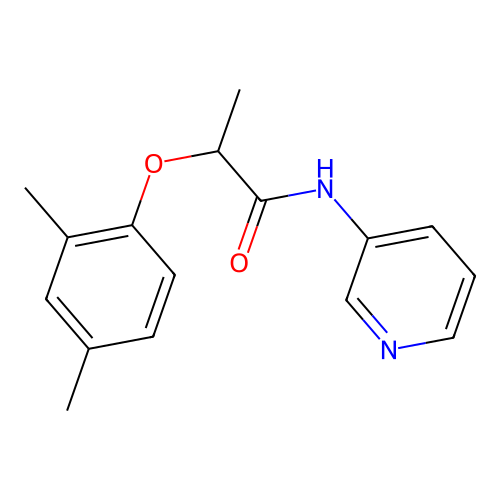 2-(2,4-dimethylphenoxy)-N-pyridin-3-ylpropanamide structure