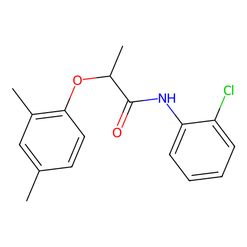 N-(2-chlorophenyl)-2-(2,4-dimethylphenoxy)propanamide structure