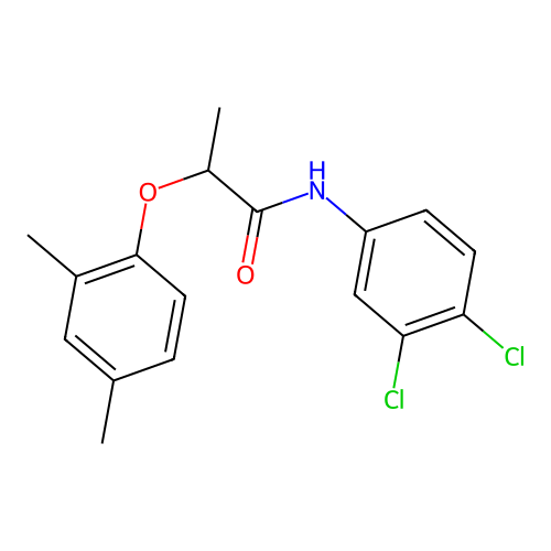 N-(3,4-dichlorophenyl)-2-(2,4-dimethylphenoxy)propanamide structure