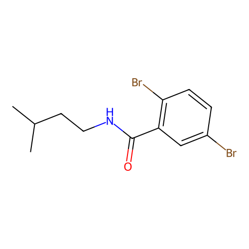 2,5-dibromo-N-isopentylbenzamide structure