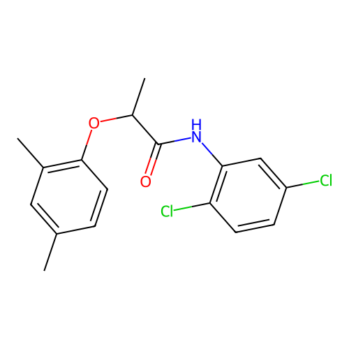 N-(2,5-dichlorophenyl)-2-(2,4-dimethylphenoxy)propanamide structure