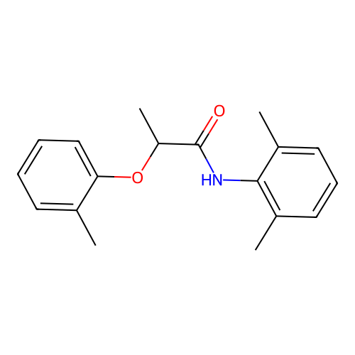 N-(2,6-dimethylphenyl)-2-(2-methylphenoxy)propanamide structure