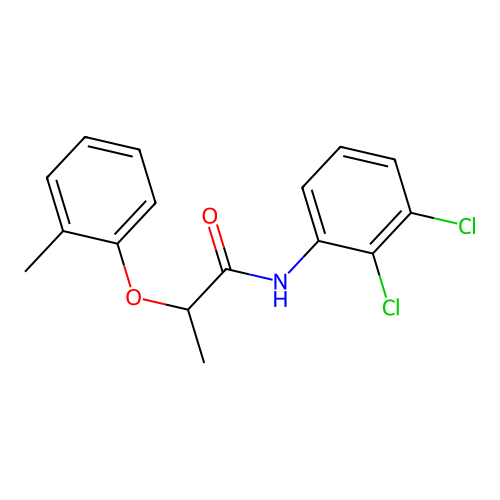 N-(2,3-dichlorophenyl)-2-(2-methylphenoxy)propanamide structure