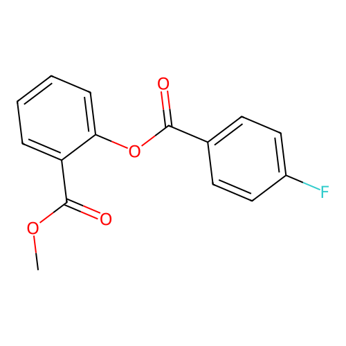 Methyl 2-(4-fluorobenzoyl)oxybenzoate structure