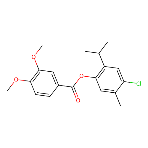 4-Chloro-2-isopropyl-5-methylphenyl 3,4-dimethoxybenzoate structure