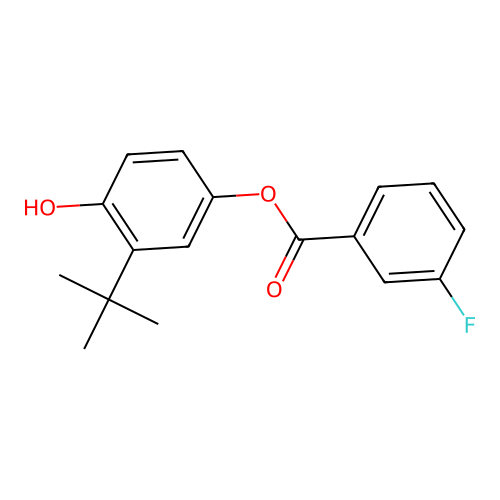 3-Tert-butyl-4-hydroxyphenyl 3-fluorobenzoate structure