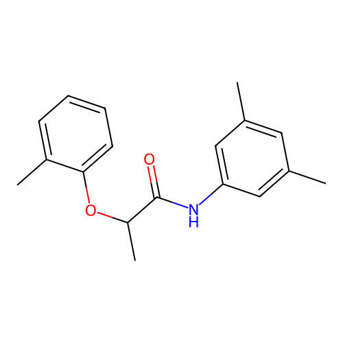 N-(3,5-dimethylphenyl)-2-(2-methylphenoxy)propanamide structure