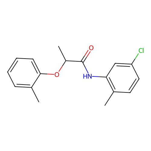N-(5-chloro-2-methylphenyl)-2-(2-methylphenoxy)propanamide structure