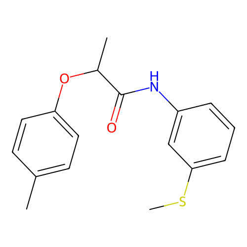 2-(4-methylphenoxy)-N-[3-(methylsulfanyl)phenyl]propanamide structure
