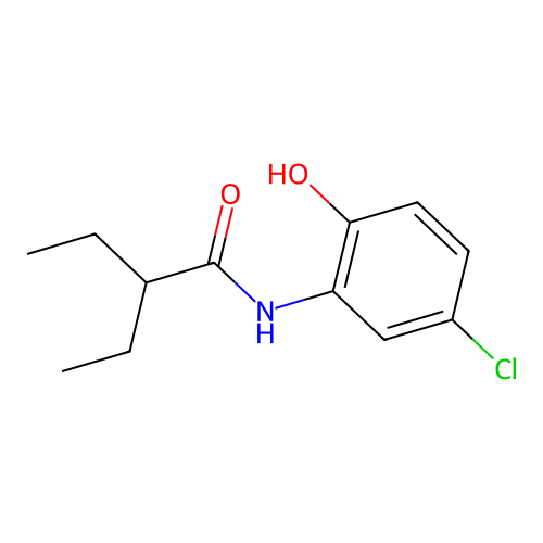 N-(5-chloro-2-hydroxyphenyl)-2-ethylbutanamide structure