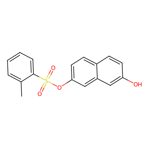 7-Hydroxy-2-naphthyl 2-methylbenzenesulfonate structure