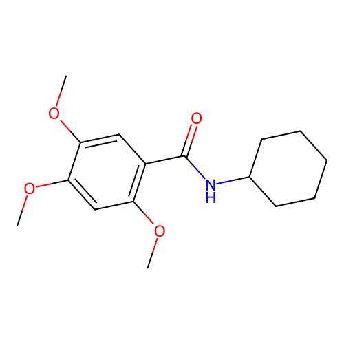 N-cyclohexyl-2,4,5-trimethoxybenzamide structure