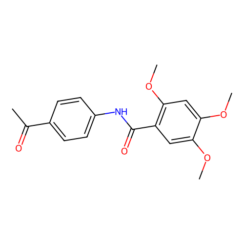 N-(4-acetylphenyl)-2,4,5-trimethoxybenzamide structure