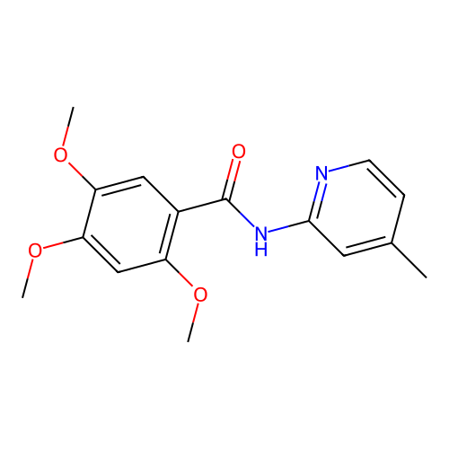 2,4,5-trimethoxy-N-(4-methyl-2-pyridinyl)benzamide structure