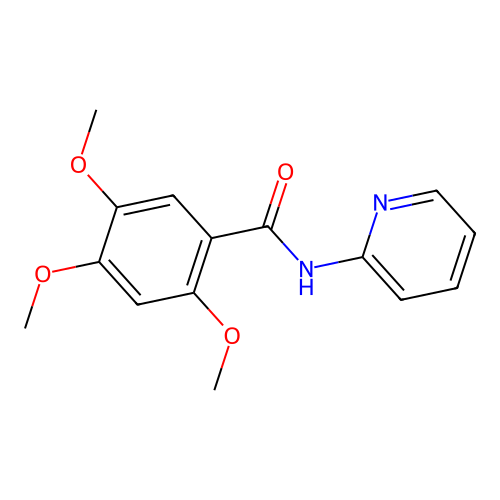 2,4,5-trimethoxy-N-pyridin-2-ylbenzamide structure