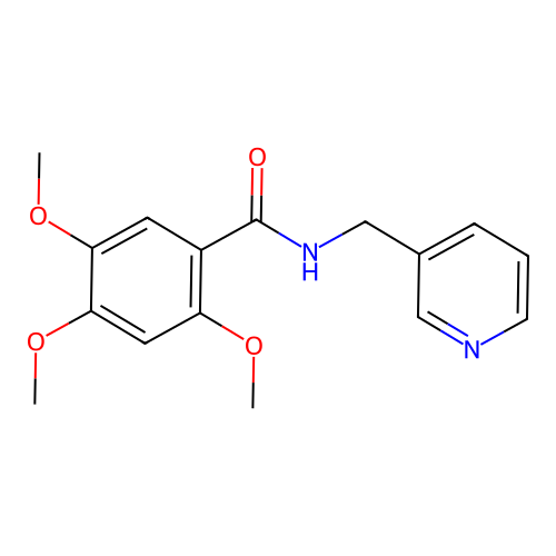 2,4,5-trimethoxy-N-(pyridin-3-ylmethyl)benzamide structure