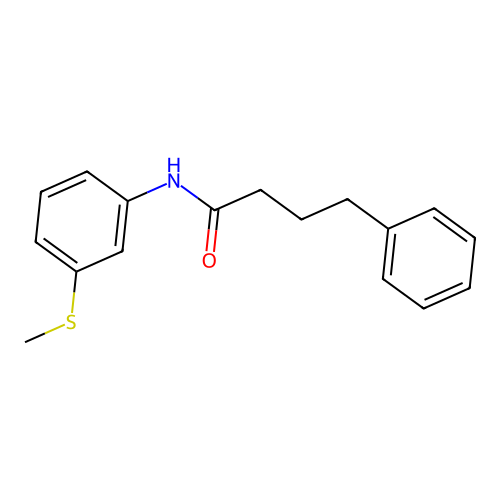 N-(3-methylsulfanylphenyl)-4-phenylbutanamide structure