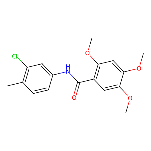 N-(3-chloro-4-methylphenyl)-2,4,5-trimethoxybenzamide structure
