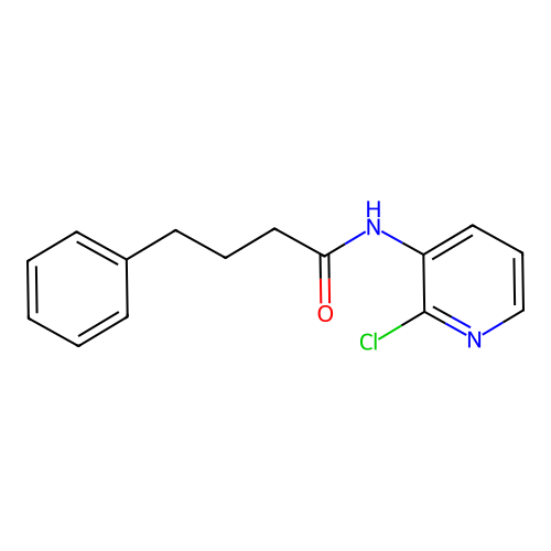 N-(2-chloro-3-pyridinyl)-4-phenylbutanamide structure