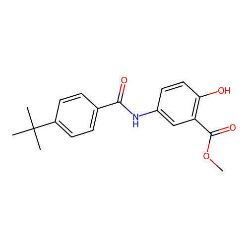 Methyl 5-[(4-tert-butylbenzoyl)amino]-2-hydroxybenzoate structure