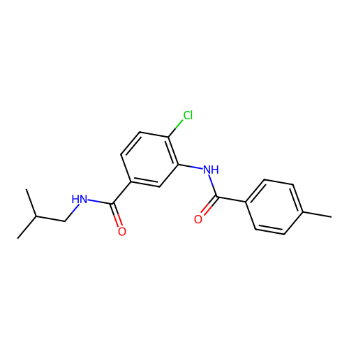 4-chloro-N-isobutyl-3-[(4-methylbenzoyl)amino]benzamide structure