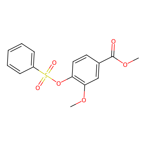 Methyl 4-(benzenesulfonyloxy)-3-methoxybenzoate structure