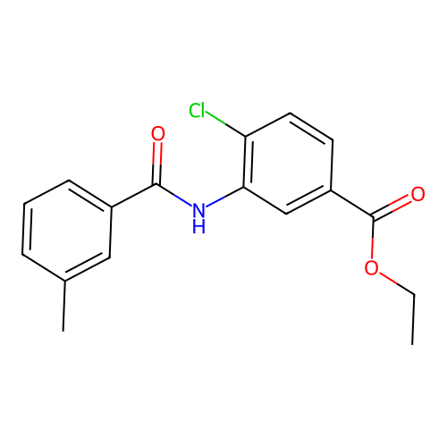 Ethyl 4-chloro-3-[(3-methylbenzoyl)amino]benzoate structure