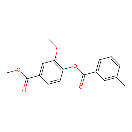 Methyl 3-methoxy-4-(3-methylbenzoyl)oxybenzoate structure