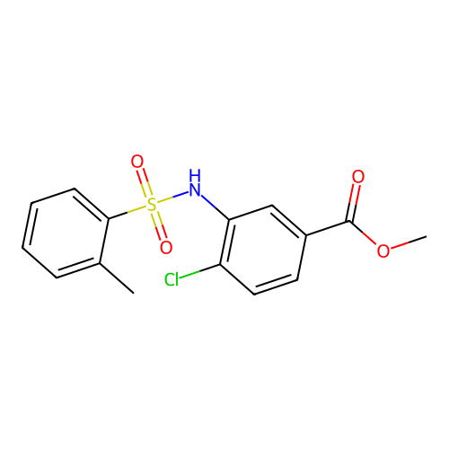 Methyl 4-chloro-3-{[(2-methylphenyl)sulfonyl]amino}benzoate structure