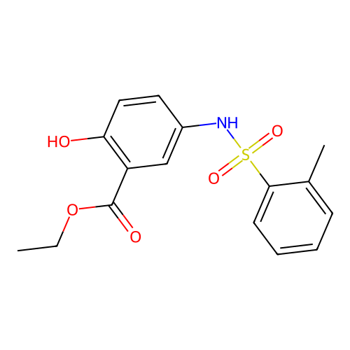 Ethyl 2-hydroxy-5-{[(2-methylphenyl)sulfonyl]amino}benzoate structure