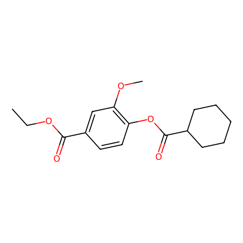 Ethyl 4-(cyclohexanecarbonyloxy)-3-methoxybenzoate structure