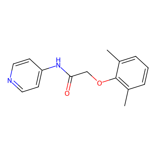 2-(2,6-dimethylphenoxy)-N-(4-pyridinyl)acetamide structure