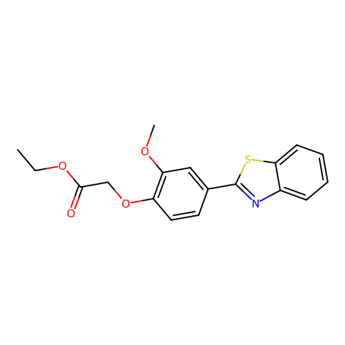 Ethyl [4-(1,3-benzothiazol-2-yl)-2-methoxyphenoxy]acetate structure