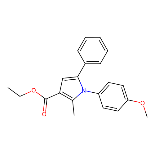 Ethyl 1-(4-methoxyphenyl)-2-methyl-5-phenyl-1h-pyrrole-3-carboxylate structure