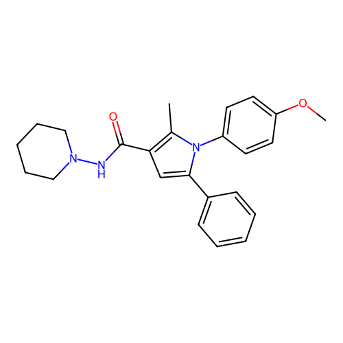 1-(4-Methoxyphenyl)-2-methyl-5-phenyl-n-piperidin-1-yl-1h-pyrrole-3-carboxamide structure