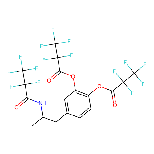N-[2-[3,4-Bis[(pentafluoropropanoyl)oxy]phenyl]-1-methylethyl]-2,2,3,3,3-pentafluoropropanamide structure