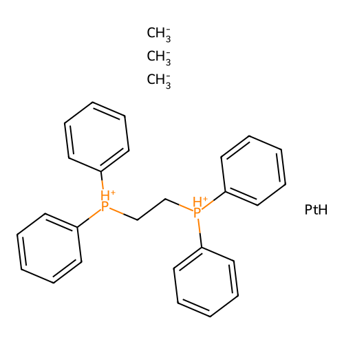 Carbanide;2-diphenylphosphaniumylethyl(diphenyl)phosphanium;platinum monohydride structure