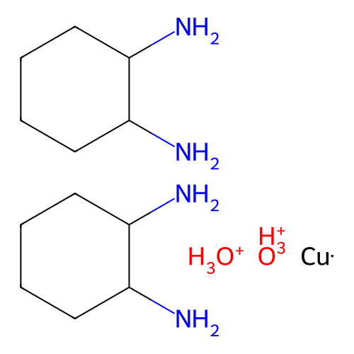Dioxidanium;copper;bis(cyclohexane-1,2-diamine) structure