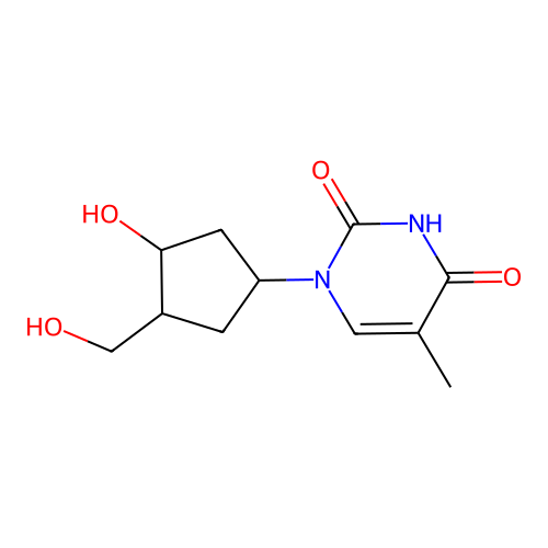 (-)-3'-Epi-carba-thymidine structure