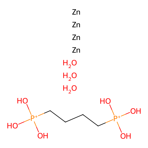 Trihydroxy(4-trihydroxyphosphaniumylbutyl)phosphanium;ZINC;trihydrate structure