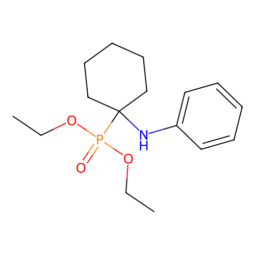 Diethyl [1-(phenylamino)cyclohexyl]phosphonate structure