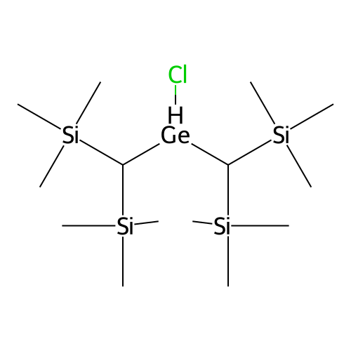 [[Bis(trimethylsilyl)methyl-chlorogermyl]-trimethylsilylmethyl]-trimethylsilane structure