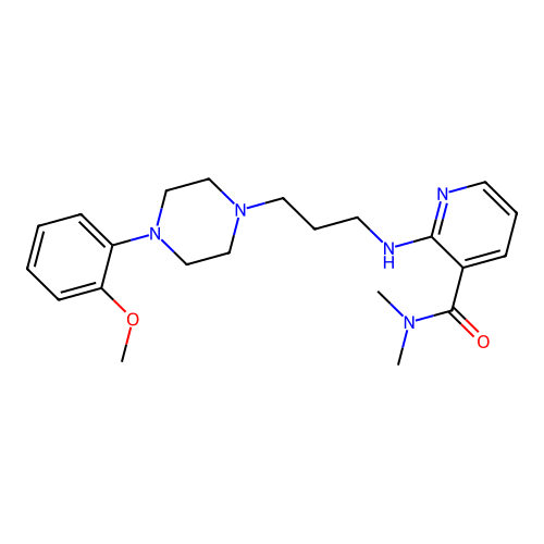2-(3-(4-(2-Methoxyphenyl)piperazin-1-yl)propylamino)-N,N-dimethylnicotinamide structure