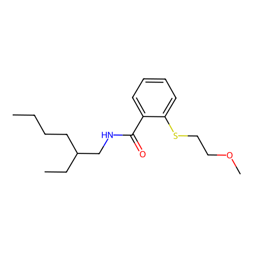 N-(2-ethylhexyl)-2-[(2-methoxyethyl)sulfanyl]benzamide structure