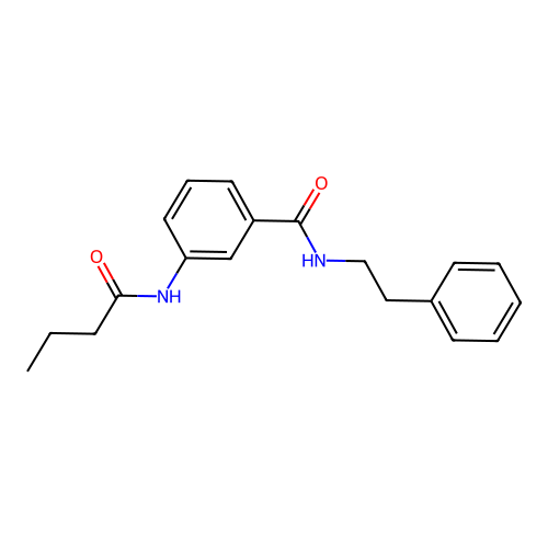 3-(butanoylamino)-N-(2-phenylethyl)benzamide structure